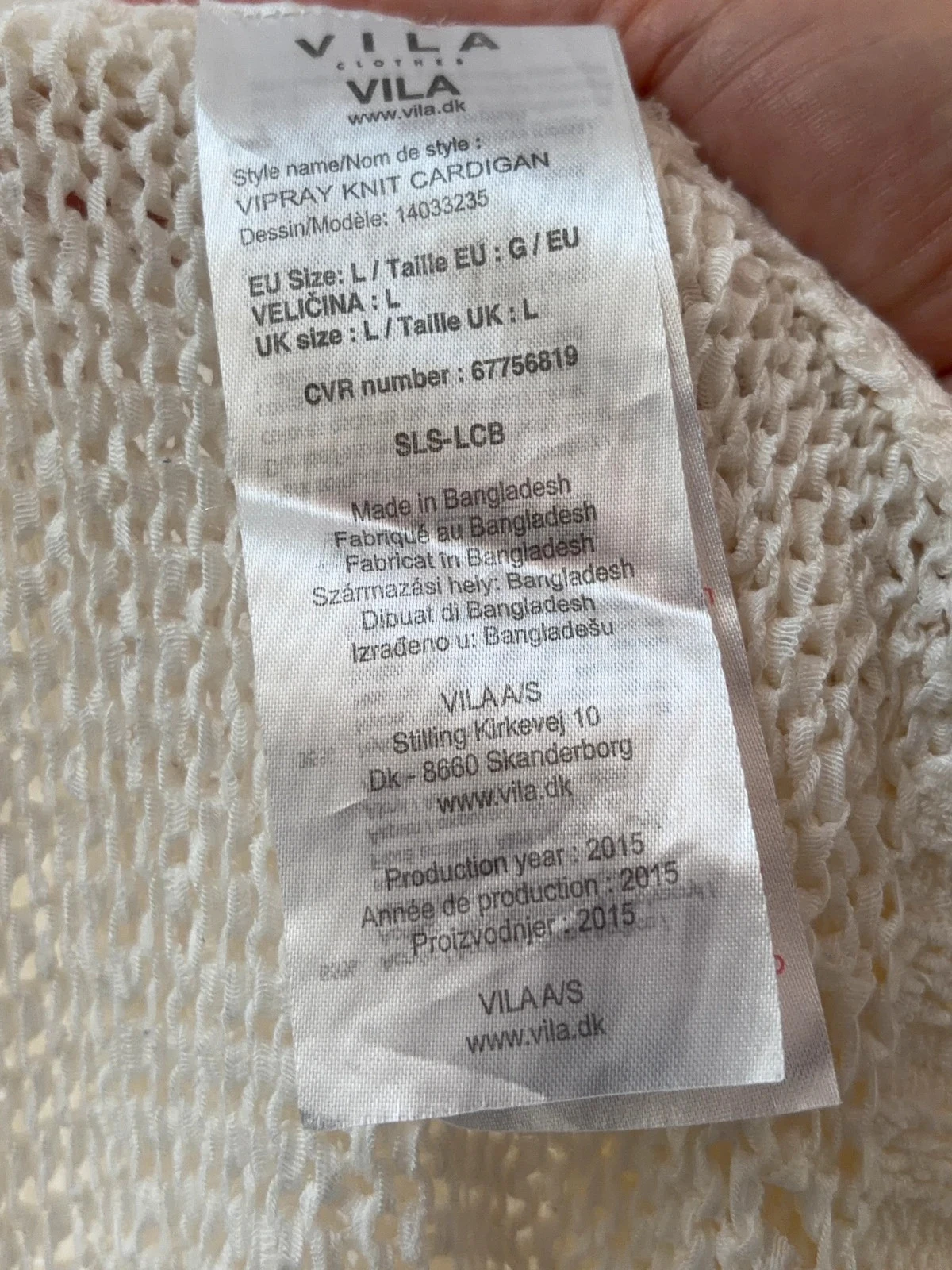 Chaleco largo de punto Vila crudo – Talla L – Excelente estado – photo 5